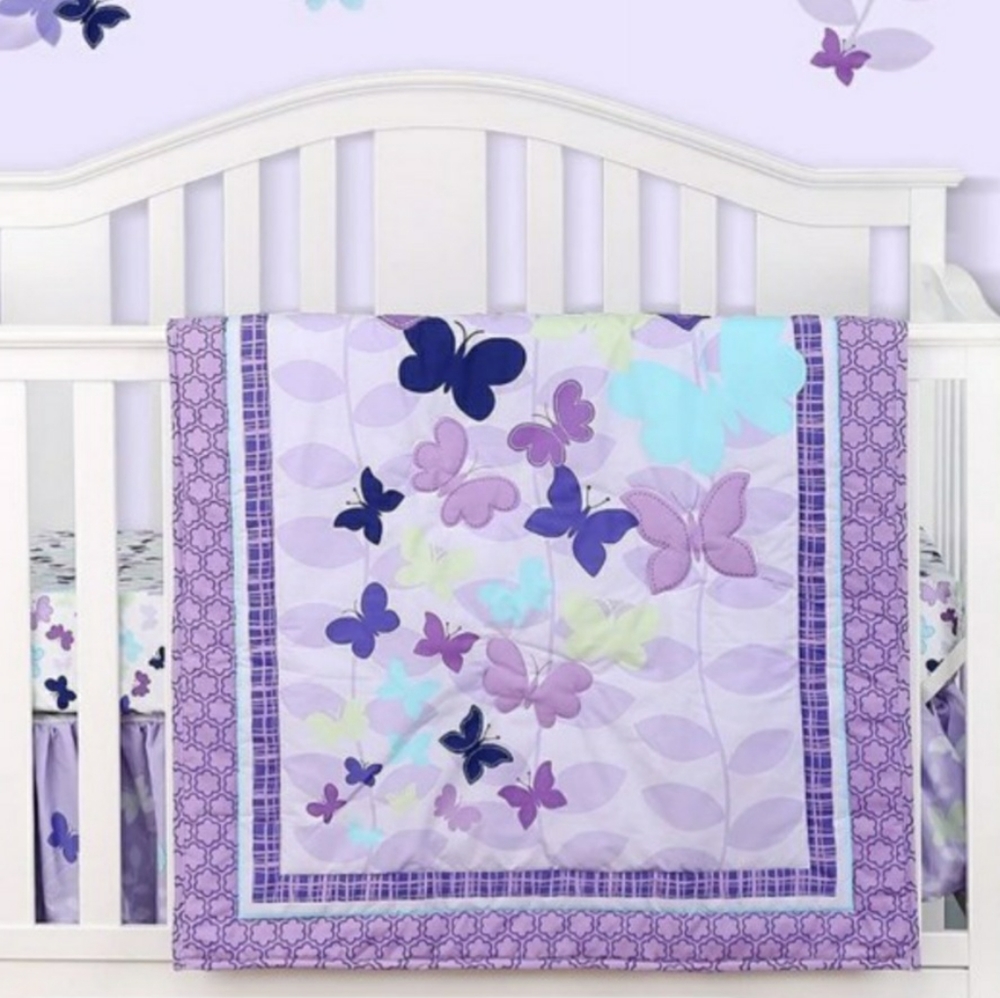 Butterfly crib set